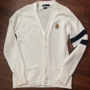 Vintage Polo Ralph Lauren Logo Cardigan Medium